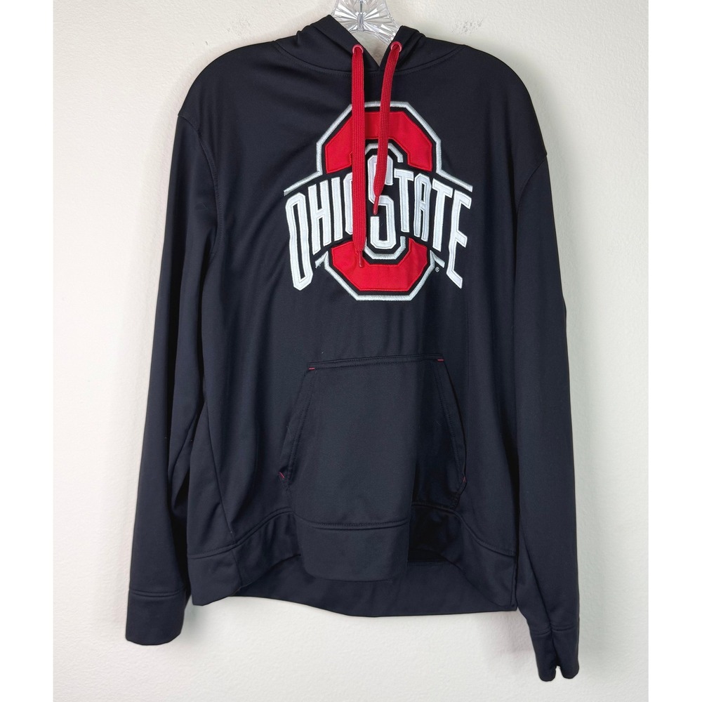 Ohio State Hoodie Mens L Varsity Authentic Apparel Black Pullover Performance